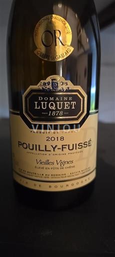 Borgogna Pouilly-fuissé Domaine Luquet Vieilles Vignes 2018