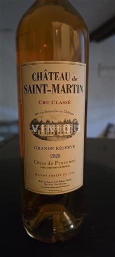Provence Côtes de Provence Château Saint Martin Grande Réserve 2020