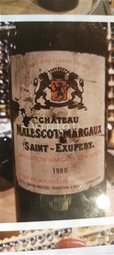 Bordeaux Margaux Grand Cru Château Malescot Stexupery 1960