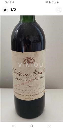 Bordeaux Lalande-de-Pomerol Château Moncets 1986