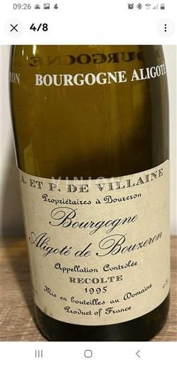 Borgogna Bouzeron A Et P De Villaine Aligoté de Bouzeron 1995