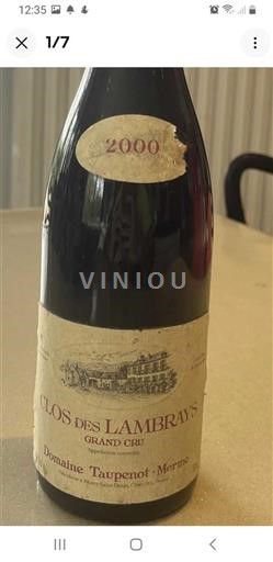 Bourgogne Clos-des-lambrays Grand Cru Domaine Taupenot Merme Clos des Lambrays 2000