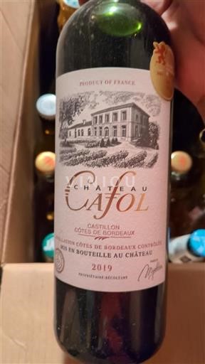 Bordeaux Castillon-côtes-de-bordeaux Château Cafol 2019