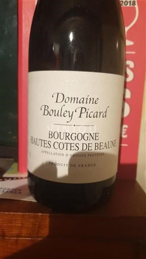 Bourgogne Ospecificerad Domaine Bouleypicard Icke årgångsbetecknad