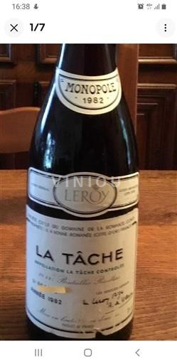 Borgogna La Tâche Grand Cru Domaine La Romanéeconti La Tâche 1982