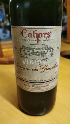 Sydvestfrankrig Cahors Domaine Des Gravalons Traditionnelle 1995