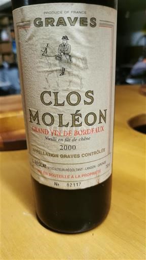 Bordeaux Graves Clos Moléon 2000