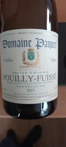 Burgundija Pouilly-fuissé Domaine Paquet 2023