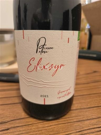Vin Rouge sec Elixsyr Pierre Pelou 2021 France Sud-Ouest