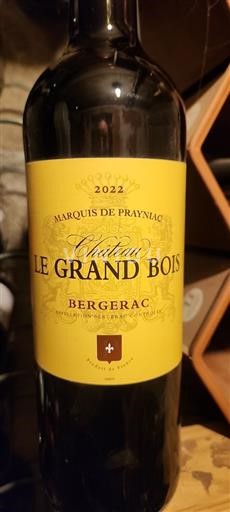 Vin Rouge sec Château Le Grand Bois 2022 France Sud-Ouest Bergerac AOC