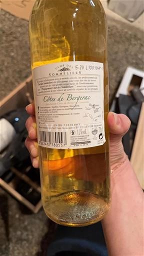 Sydväst Côtes-de-bergerac Club Des Sommeliers Icke årgångsbetecknad