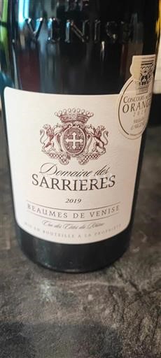 Rhône Valley Beaumes de Venise Domaine Des Sarrières 2019