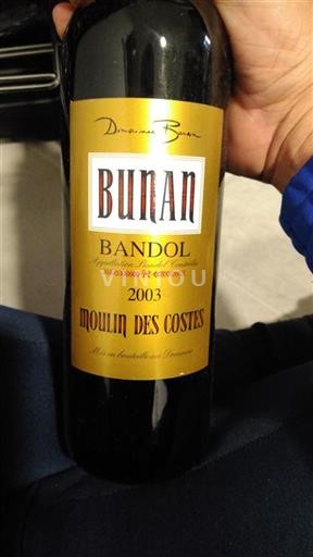 Provenza Bandol Domaine S Bunan Moulin des Costes 2003