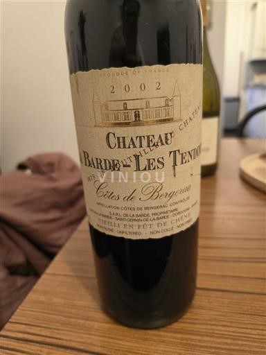 Jihozápad Côtes-de-bergerac Château Barde Haut Les Tendot 2002