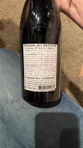 Valle del Rodano Grignan-les-adhémar Domaine Des Rosier PAUL 2015
