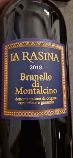 Tuscan Wines Brunello di Montalcino La Rasina 2018