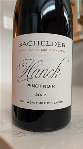 Ontario Beamsville Bench Hanck Vineyard Hanck (Bachelder) 2022