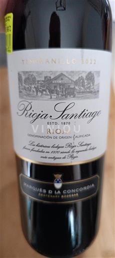 La Rioja Rioja Rioja Santiago Tempranillo 2022
