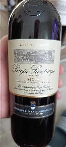 La Rioja Rioja Marqués De La Concordia Crianza 2019