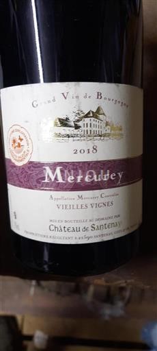 Burgund Mercurey Château Santenay Vieilles Vignes 2018