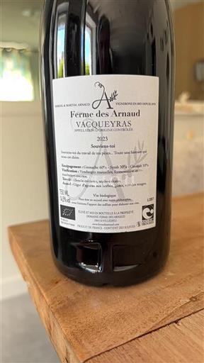 Rhônevallei Vacqueyras Ferme Des Arnaud Souviens-toi 2023