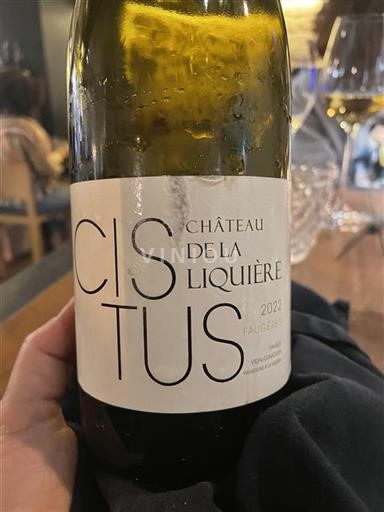 Languedoc Faugères Château La Liquière Cistus 2022