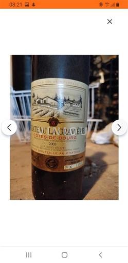 Burdeos Côtes-de-bourg Château La Gravière 2003