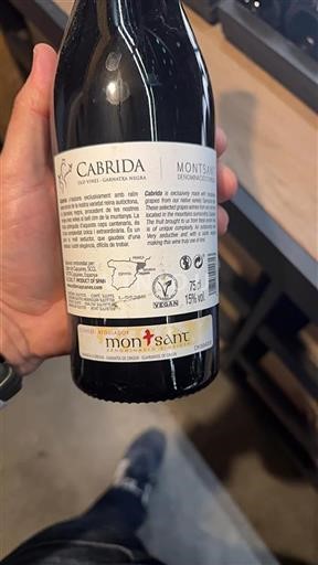 Catalogna Montsant Cabrida Old Vines - Garnatxa Negra 2019
