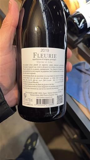 Beaujolais Fleurie Maison Coquard Glycine et Lilas 2019