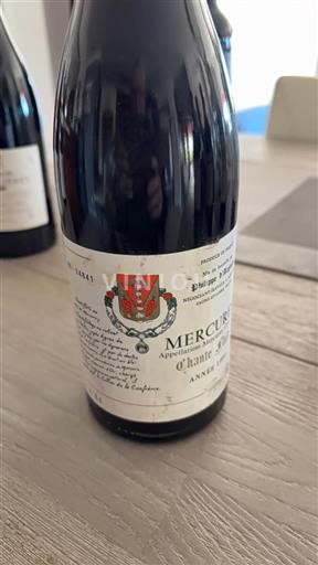 Vin Rouge sec Chante Merle Philippe De Mery Non millésimé France Bourgogne Mercurey