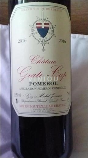 Bordeaux Pomerol Château Gratecap 2016