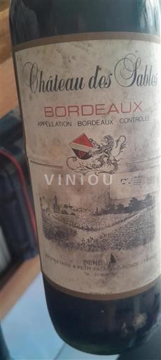 Bordeaux Château Des Sables 1999