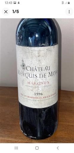 Bordeaux Margaux Château Marquis De Mons 1996