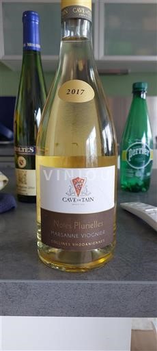 Vin Blanc sec Notes Plurielles Cave De Tain 2017 France Alpes et pays Rhodaniens Collines rhodaniennes