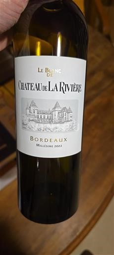 Bordeaux Château La Rivière Le Blanc 2022