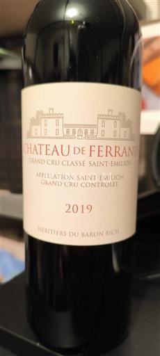 Bordeaux Saint-Émilion Grand Cru Château Ferrand 2019