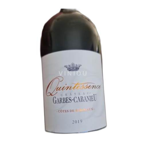 Vin Rouge sec Quintessence Garbes-Cabanieu 2019 France Bordeaux Côtes-de-Bordeaux AOC