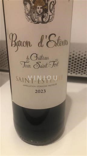 Bordeaux Saint-Estèphe Château Tour Saint Fort Baron d'Estours 2023