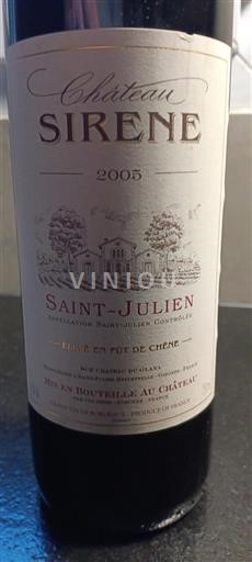 Bordeaux Saint-Julien Château Sirène 2005
