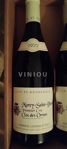 Bourgogne Morey-saint-denis Premier Cru Georges Lignier Et Fils Clos des Ormes 2022