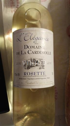 Sydvestfrankrig Rosette Domaine La Cardinolle L'Élégance 2016