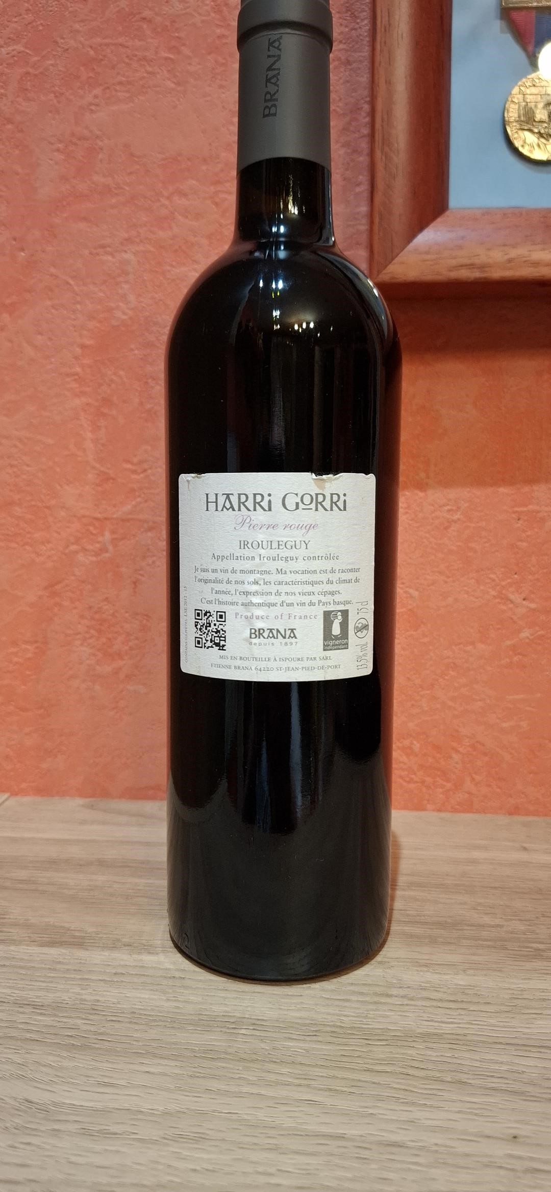 Sudoeste Irouléguy Domaine Brana Harri Gorri 2012