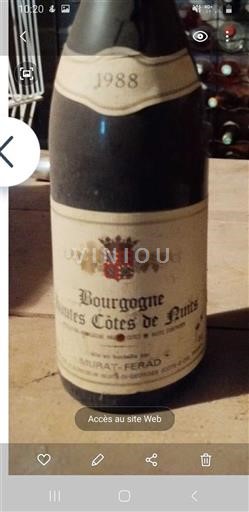 Bourgondië Hautes Côtes de Nuits Muratferad 1988
