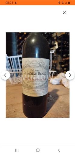 Vin Rouge sec Le Moine Blanc 2000 France Bordeaux Saint-Émilion Grand Cru Grand Cru
