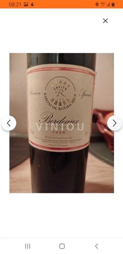 Burdeos Bordeaux Lafite Barons De Rothschild Réserve Spéciale 1995