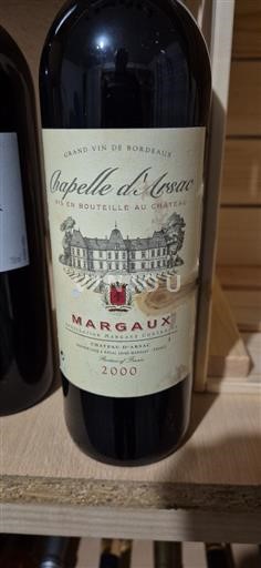 Bordeaux Margaux Château Arsac Chapelle d'Arsac 2000