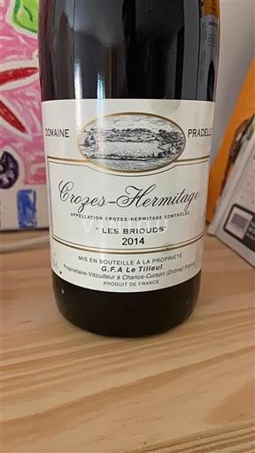 Valle del Rodano Crozes-Hermitage Domaine Pradelle Les Briouds 2014