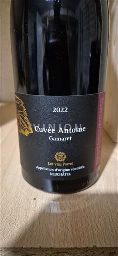 Neuchâtel Neuchâtel AOC Les Vins Porret Antoine 2022