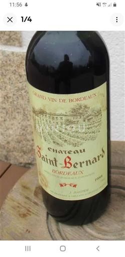 Burdeos Bordeaux Château Saintbernard 1988
