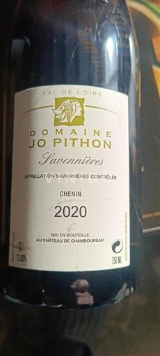 Vallée de la Loire Savennières Domaine Jo Pithon Chenin 2020